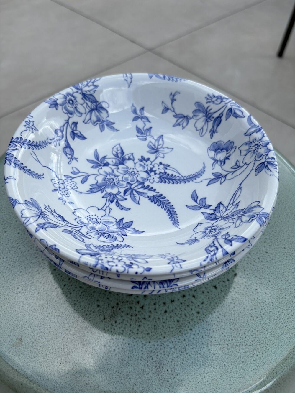 Spode Honeywall White/Blue Williams Sonoma Cereal/coupe Bowl(s)-2005